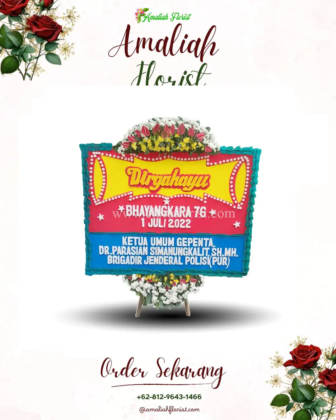 Papan Bunga HUT Ulang Tahun Gendingan